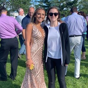 Jovani Rose Gold Prom Dress